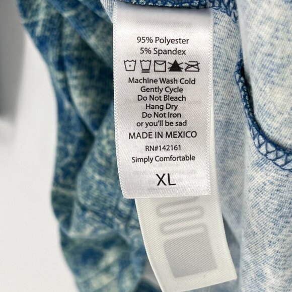 LuLaRoe Blue and White Hooded Sweatshirt - Picture 6 of 12